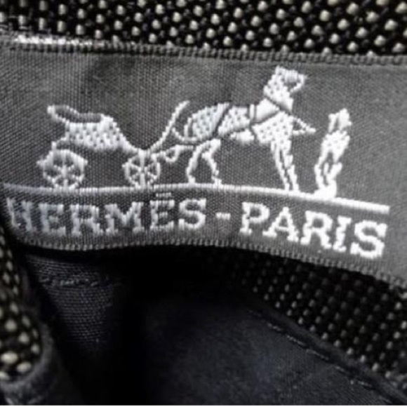 Hermes 🌟 Vintage Yale Line Mini Pochette Shoulder Bag Gray Canvas /Slin… - Picture 13 of 16